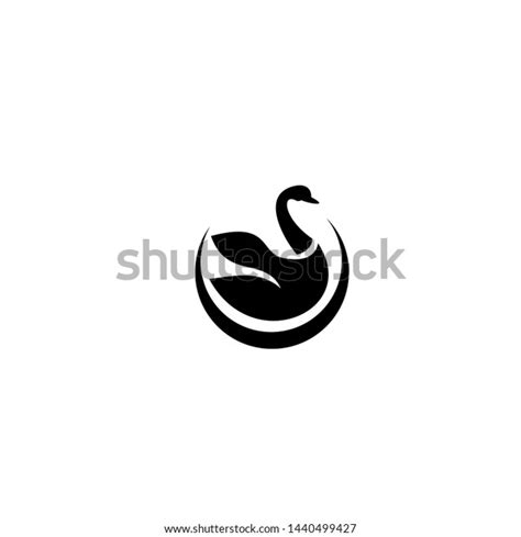 Black Swan Logo Icon Design Vector Stock Vector Royalty Free