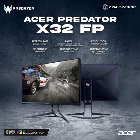 Pre Order Acer Predator X Fp Monitor Inch Kres Hz Mini Led