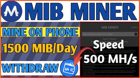 Mib Mobile Miner Mine Mib Coin Free Withdraw In Mib Wallet Full