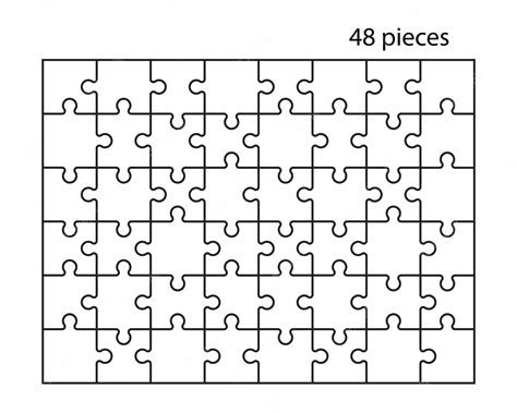 Premium Vector | Puzzles grid Jigsaw puzzle