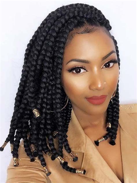 Jumbo Box Braids Long Bob Twistbraids Box Braids Hairstyles Box