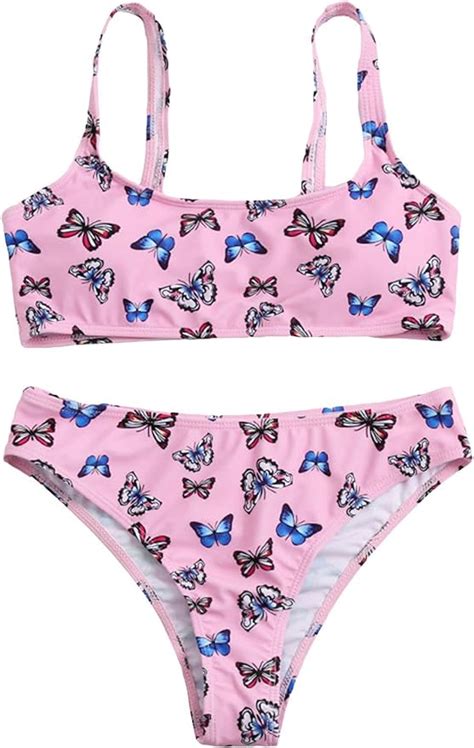 Amazon CORAFRITZ Women S Fashion Butterfly Print Sleeveless Bikini