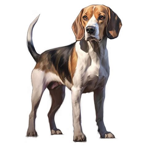 Premium Ai Image Realistic Fullbody Beagle On Transparent Background