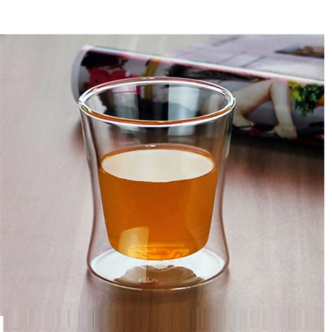 Ml Clear Double Wall Glass Cup Coffee Mug Tea Borosilicate Glass Cup