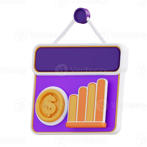 3d Illustration Financial Graph Presentation 23364567 Png