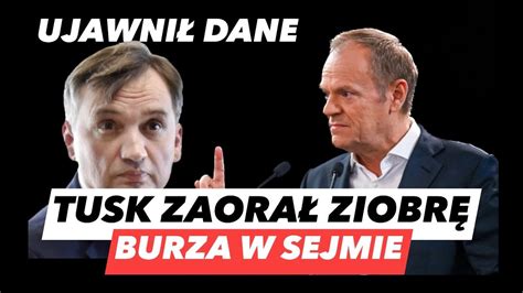 TUSK UDERZA W ZIOBRĘ POWAŻNE ZARZUTY AWANTURA W SEJMIE I BRAUN RUSZA