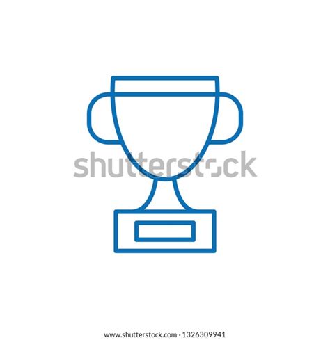 Trophy Cup Line Icon Stock Vector Royalty Free 1326309941 Shutterstock