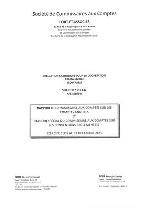 Calam O Dcc Rapport Du Commissaire Aux Comptes