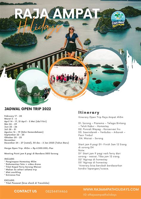 Brosur Open Trip 2022 For Web Raja Ampat Holidays