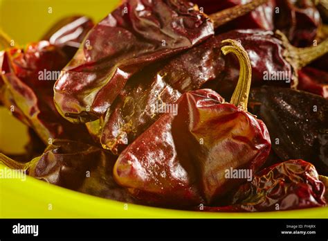 Dried Red New Mexico Chile Pods Also Called Anaheim Chiles Stock Photo