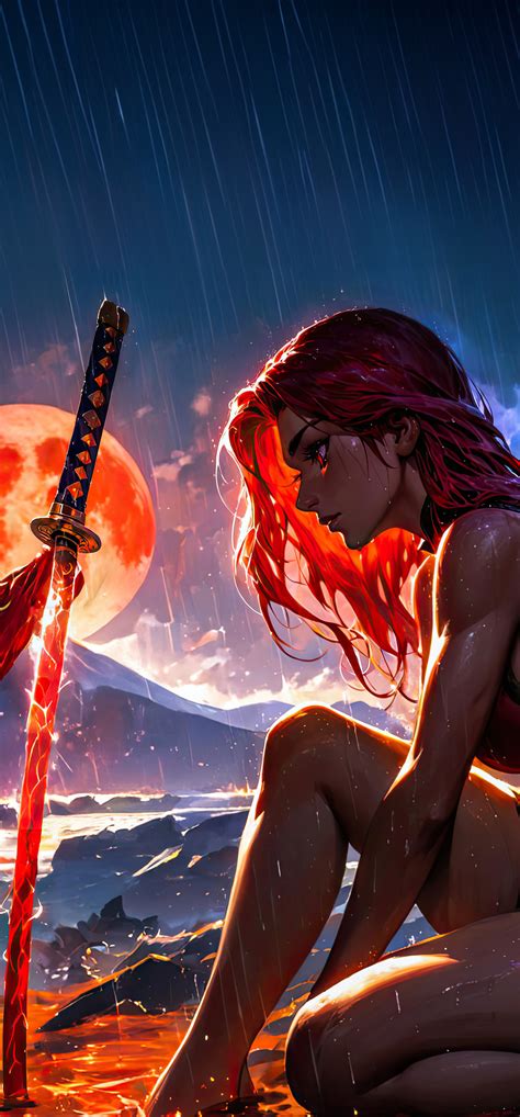 1242x2668 Warrior In Rain With Sword Iphone Xs Max Hd 4k Wallpapers