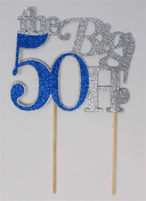 The Big 5oh Cake Topper 1pc 50th Birthday Cake Topper 50th