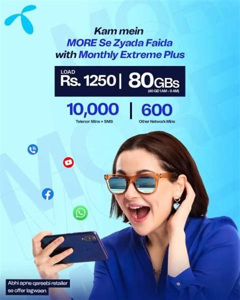 Telenor Launched Monthly Extreme Plus Offer Gb Data With Free Mins