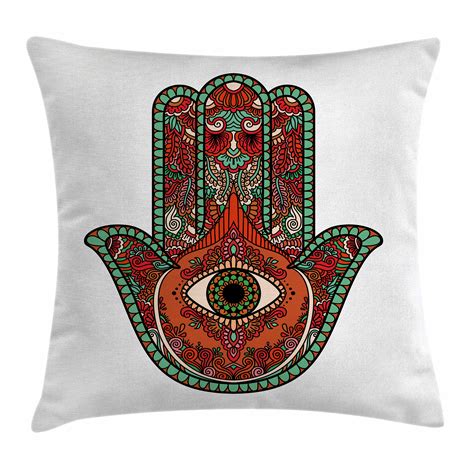 Evil Eye Throw Pillow Cushion Cover Vintage Bohemian Style Colorful