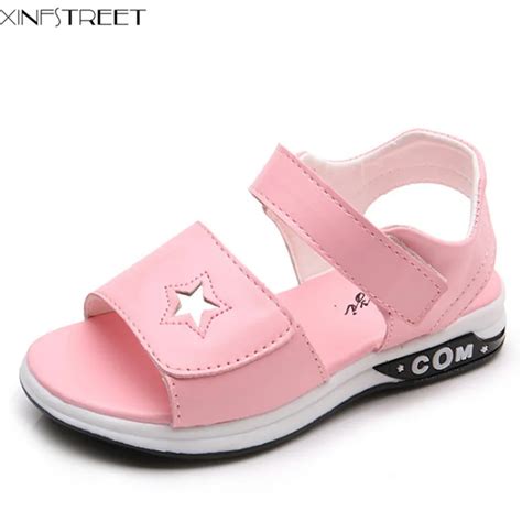 Xinfstreet Girls Sandals Summer Kids Shoes Peep toe Good Quality Children Beach Sandals Shoes ...