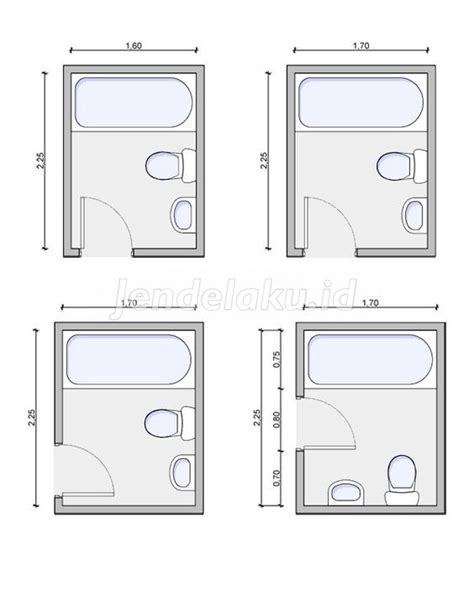 50 Denah Ukuran Kamar Mandi Ideal Ukuran Minimal Toilet Minimalis