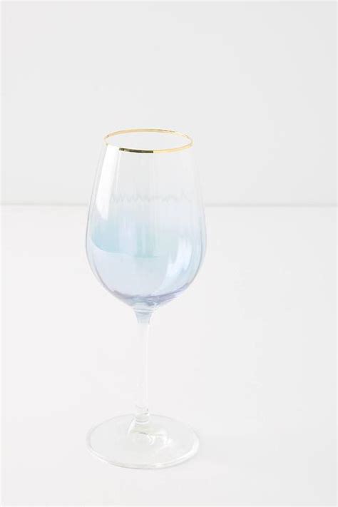 Blue Rimmed Wine Glasses