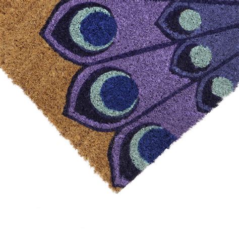 Peacock Latex Coir Doormat X Cm Jvl Homeware Solutions