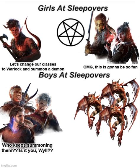 Baldur S Gate 3 Sleepover Imgflip