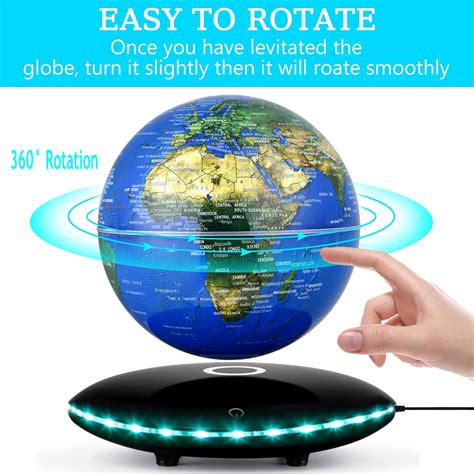 Magnetic Levitation Globe 6 Inch Levitating Globe Lamp World Map