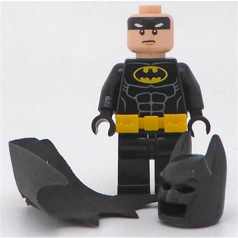 Lego Batman With Black Suit And Yellow Utility Belt With Stern Open