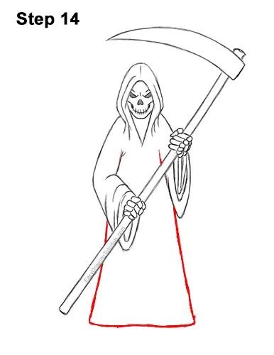 How To Draw The Grim Reaper VIDEO Step By Step Pictures