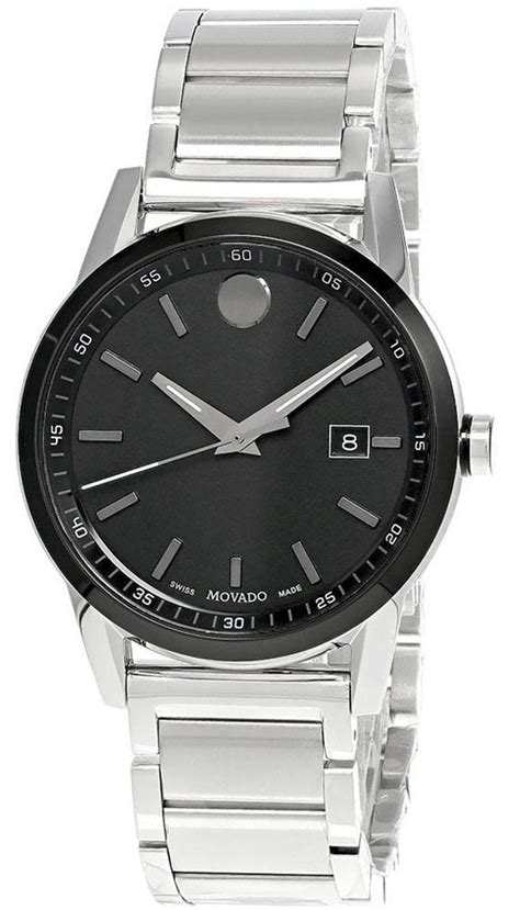 Movado Museum Sport 42mm S Steel Black Dial Mens Watch 0607557 Fast