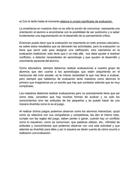 Lectura I La Funcion Pedagogica De La Evaluacion Pdf