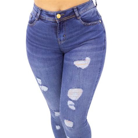 Calça Skinny Feminina Glitter Destroyed Indy Jeans Marshoes Loja de