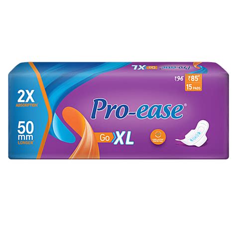 Buy Pro Ease Go Sanitary Pads Xl Online At Best Price Of Rs