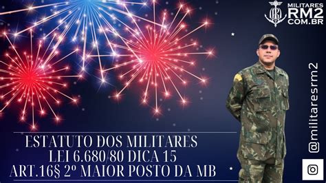 Dica Lei Estatuto Dos Militares Para O Concurso De