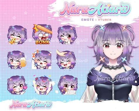 Vtuber Emote Twitch Emotes Emote Emote Commission Chibi Etsy