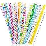 Amazon Pieces Reusable Plastic Straws Bpa Free Colorful