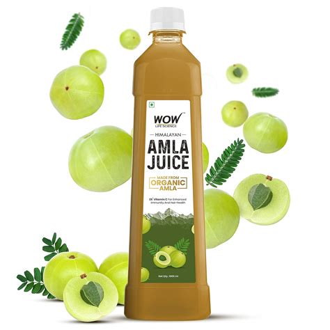 WOW Life Science Himalayan Amla Juice 1L 2X Vitamin C Made With