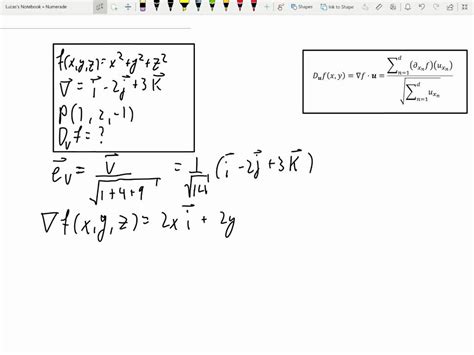 Solved Find The Directional Derivative Of F X Y Z X Yz Yz