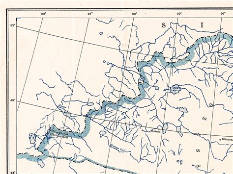 Vintage Map of Mongolia Old Mongolia Map Mongolia Wall Map - Etsy