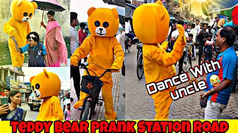 Teddy Bear Funny Dance In Public Place Vlog 2024 New Video Public