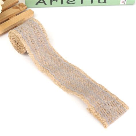 M Fita De Renda De Algod O Diy Fita De Costura Juta Natural Hessian