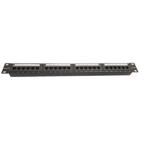 Пач панел 19" cat5e LanKATT UTP 24 порта x RJ45, 1U - eMAG.bg