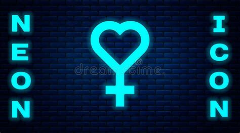 Neon Female Breast Red Color Vector Illustration Flat Style Image Stock Vector Illustration Of