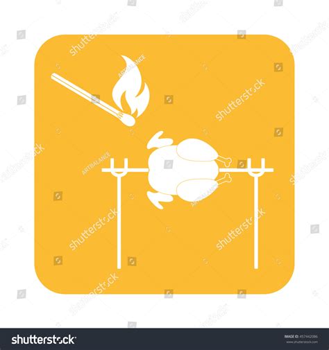 Grilled Chicken Icon Vector Illustration Stock Vector Royalty Free 457442086 Shutterstock