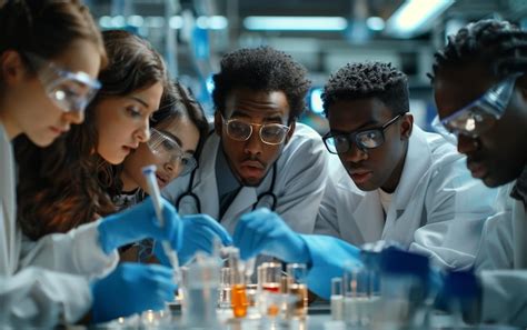 Premium Photo | Diverse Group of Scientists Conducting Experiment in ...