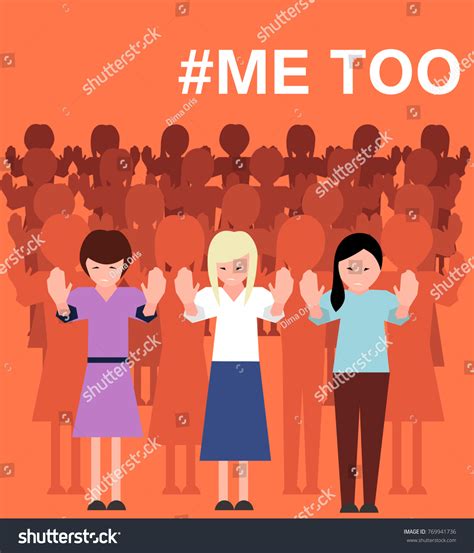 Sexual Harassment Poster Women Vector Illustration Stock Vector