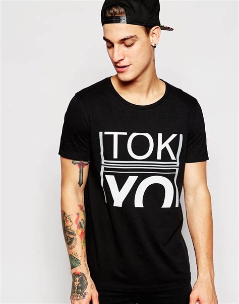 Asos T Shirt With Crew Neck And Typographic Print At Asos T