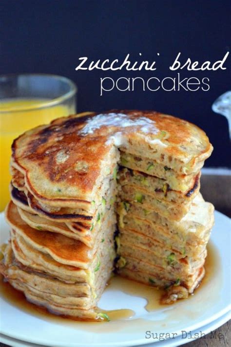 Zucchini Bread Pancakes Sugar Dish Me