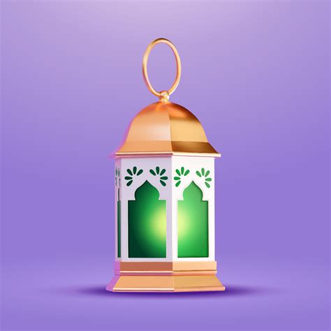 3D Illustration Of Metal Fanoos Fanous Or Ramadan Lantern With Handle