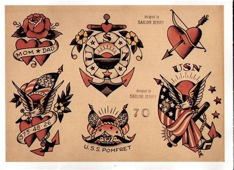 Sailor Jerry Tattoo Flash Volume Navy Tattoos Old Tattoos Tatoos