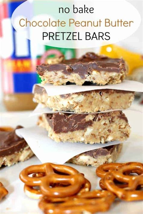 Chocolate Peanut Butter Pretzel Bars Princess Pinky Girl