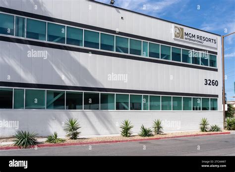 MGM Resorts International Sign On The Building At The Headquarters In