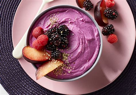 Purple Sweet Potato Smoothie Bowl Fage Yogurt